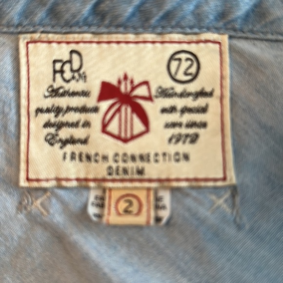 French Connection Denim top size 2 - Picture 4 of 4
